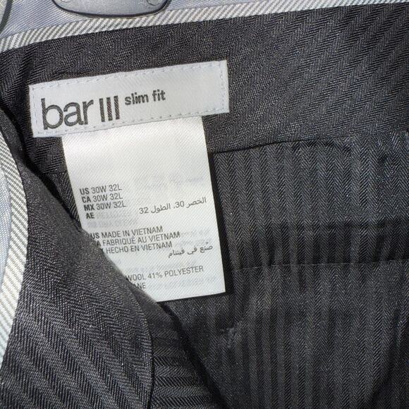 Bar III Men S Slim-Fit Wool Blend Stretch Dress Pants Berry Red 30x32 $175 - Picture 9 of 9